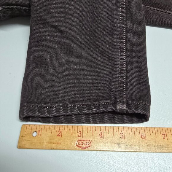 Levis 550 Mom‎ Jeans Womens 16 Brown Tapered Relaxed Fit Y2K Chocolate Denim - Picture 12 of 13
